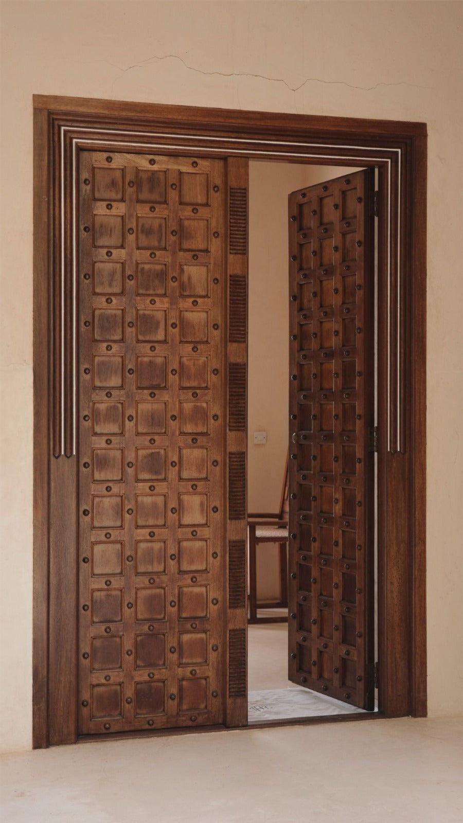 Indian Vintage Antique Hand Carved Solid Wooden Door A33