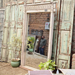 Hand Carved Solid Wooden Mirror Frame 116x10x186cm