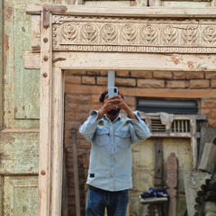 Hand Carved Solid Wooden Mirror Frame 116x10x186cm