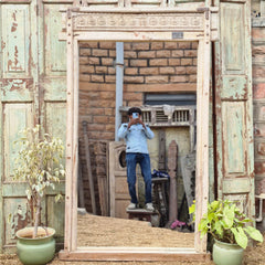 Hand Carved Solid Wooden Mirror Frame 116x10x186cm