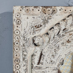 Mehrab Hand Carved Indian Solid Wood Temple Mirror Wall Decor