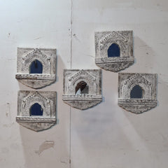 Mehrab Hand Carved Indian Solid Wood Temple Mirror Wall Decor