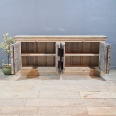 Vintage Old Door Hand Carved Solid Wood Buffet Sideboard XL size