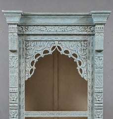Indian Antique Hand Carved Solid Wood Bookshelf
