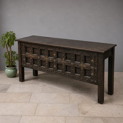 Indian Furniture Solid Hard Wood Carved Console Table