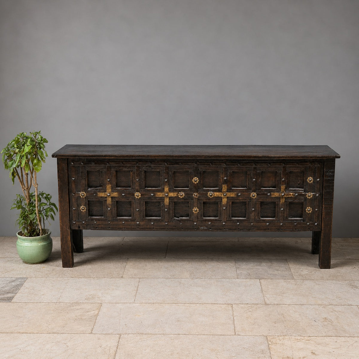 Indian Furniture Solid Hard Wood Carved Console Table