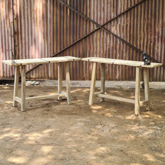 Handcrafted Live Edge Solid Wood Console Table with Iron Accents | Rustic Entryway, Hallway & Sofa Table
