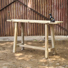 Handcrafted Live Edge Solid Wood Console Table with Iron Accents | Rustic Entryway, Hallway & Sofa Table