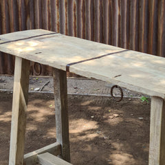 Handcrafted Live Edge Solid Wood Console Table with Iron Accents | Rustic Entryway, Hallway & Sofa Table