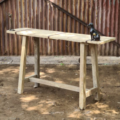 Handcrafted Live Edge Solid Wood Console Table with Iron Accents | Rustic Entryway, Hallway & Sofa Table