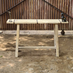Handcrafted Live Edge Solid Wood Console Table with Iron Accents | Rustic Entryway, Hallway & Sofa Table