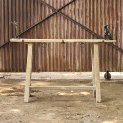 Handcrafted Live Edge Solid Wood Console Table with Iron Accents | Rustic Entryway, Hallway & Sofa Table
