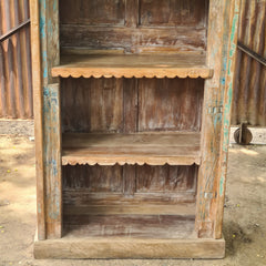 Reclaimed Wood Bookcase | Open Display Bookshelf with Architectural Details | Handcrafted Heritage Storage Shelf