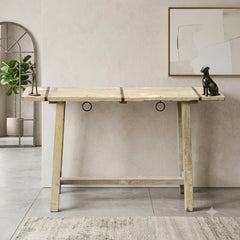 Handcrafted Live Edge Solid Wood Console Table with Iron Accents | Rustic Entryway, Hallway & Sofa Table