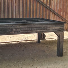 Handcrafted Reclaimed Wooden Door Coffee Table | Rustic Solid Wood Cocktail Table | Vintage Farmhouse Center Table for Living Room