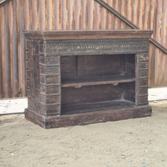 Handcrafted Reclaimed Wood Bookshelf | Rustic Solid Wood Open Bookcase with 2 Shelves | Vintage Storage Display Unit