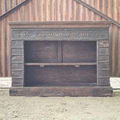 Handcrafted Reclaimed Wood Bookshelf | Rustic Solid Wood Open Bookcase with 2 Shelves | Vintage Storage Display Unit