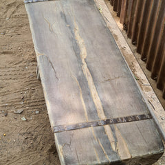 Handcrafted Reclaimed Solid Wood Log Bench | Rustic Live Edge Timber Bench | Farmhouse Wooden Entryway, Dining & Accent Seating