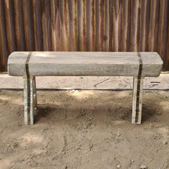 Handcrafted Reclaimed Solid Wood Log Bench | Rustic Live Edge Timber Bench | Farmhouse Wooden Entryway, Dining & Accent Seating