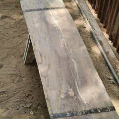 Handcrafted Reclaimed Solid Wood Log Bench | Rustic Live Edge Timber Bench | Farmhouse Wooden Entryway, Dining & Accent Seating