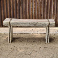 Handcrafted Reclaimed Solid Wood Log Bench | Rustic Live Edge Timber Bench | Farmhouse Wooden Entryway, Dining & Accent Seating (Copy)