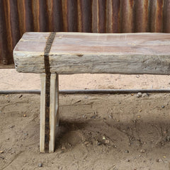 Handcrafted Reclaimed Solid Wood Log Bench | Rustic Live Edge Timber Bench | Farmhouse Wooden Entryway, Dining & Accent Seating (Copy)