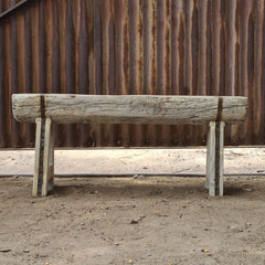 Handcrafted Reclaimed Solid Wood Log Bench | Rustic Live Edge Timber Bench | Farmhouse Wooden Entryway, Dining & Accent Seating (Copy)