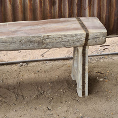 Handcrafted Reclaimed Solid Wood Log Bench | Rustic Live Edge Timber Bench | Farmhouse Wooden Entryway, Dining & Accent Seating (Copy)