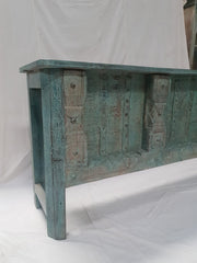 Handmade Carved Solid Hard Wood Old Door Console Table 184X40X79 Cm