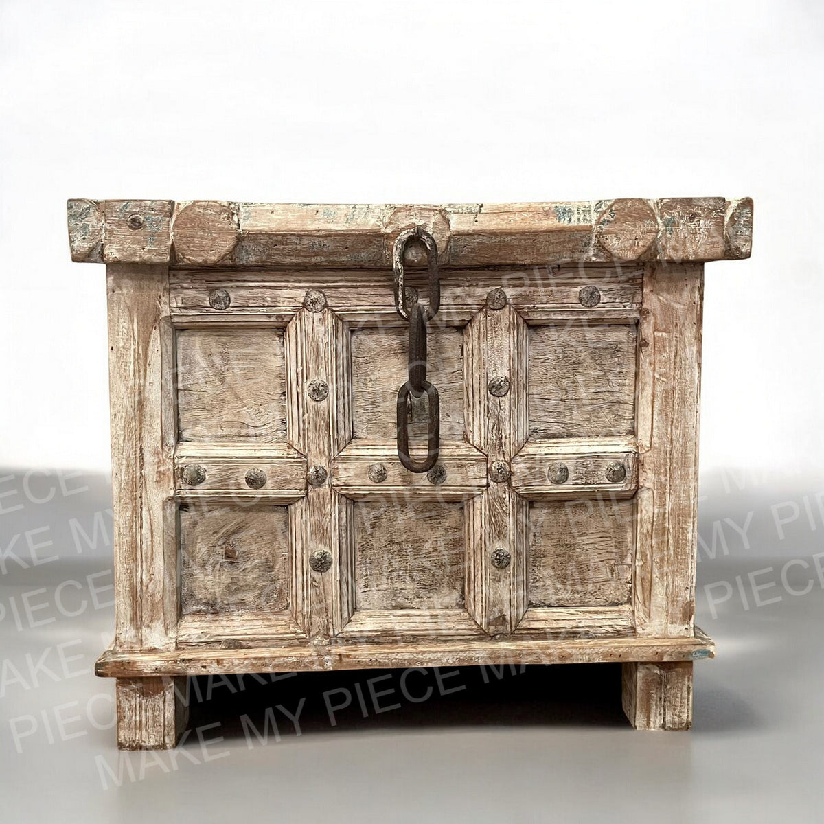 ORCHID DESIGN Indian Rustic Blanket Box Toy Chest Natural