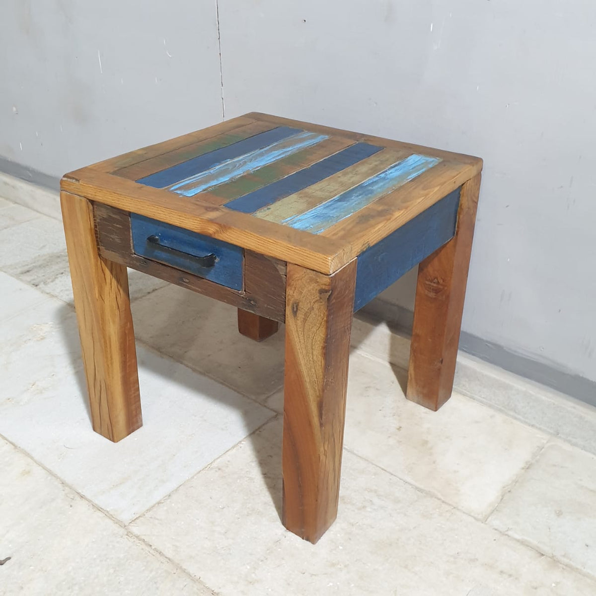 Nirvana Reclaimed Timber Boat Wood Lamp Side Table 22