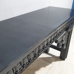 Hand Carved Solid Wood Console Hall Table Black 44