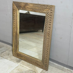 Indian Hand Carved Solid Wood Mirror Frame 24