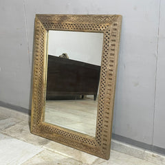 Indian Hand Carved Solid Wood Mirror Frame 24