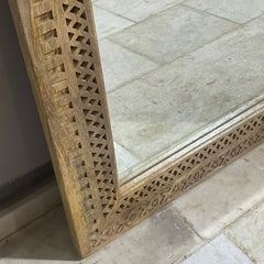 Indian Hand Carved Solid Wood Mirror Frame 24