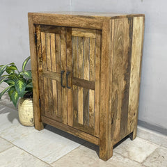 Nirvana Reclaimed Timber Solid Wood Pantry Small Cabinet D101