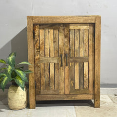 Nirvana Reclaimed Timber Solid Wood Pantry Small Cabinet D101