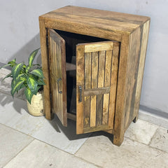 Nirvana Reclaimed Timber Solid Wood Pantry Small Cabinet D101