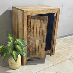 Nirvana Reclaimed Timber Solid Wood Pantry Small Cabinet D101