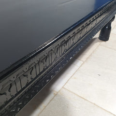 Indian Hand Carved Solid Wood Rectangular Large Coffee Table C92