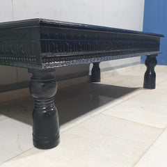 Indian Hand Carved Solid Wood Rectangular Large Coffee Table C92