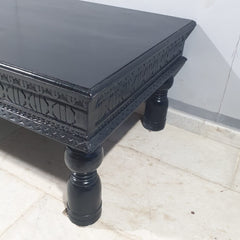 Indian Hand Carved Solid Wood Rectangular Large Coffee Table C92