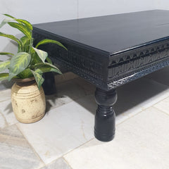 Indian Hand Carved Solid Wood Rectangular Large Coffee Table C92
