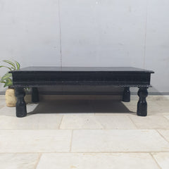 Indian Hand Carved Solid Wood Rectangular Large Coffee Table C92