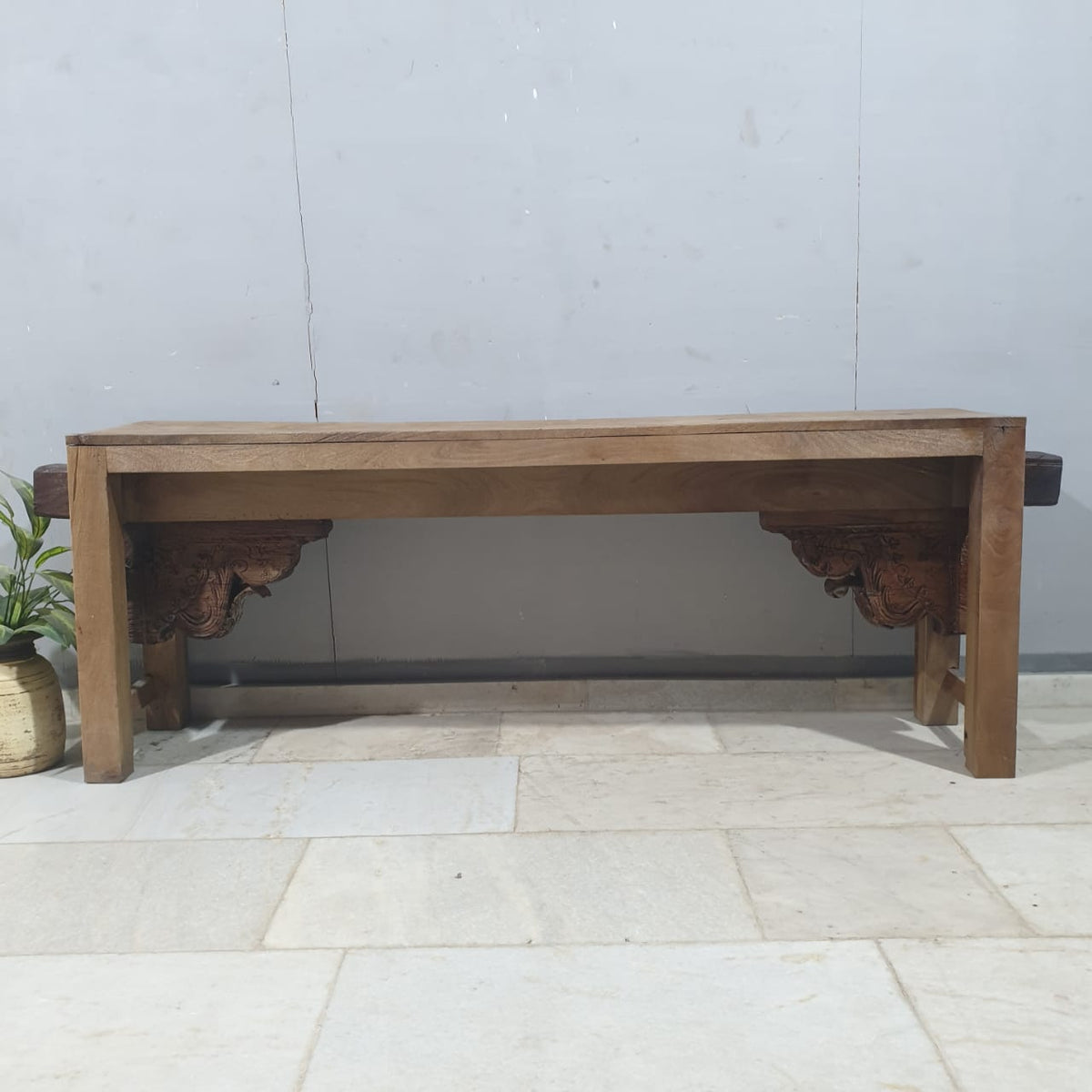 Hand Carved Solid Wood Console Hall Table 46