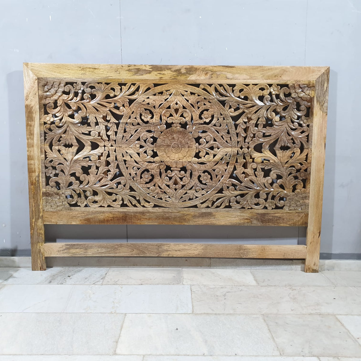 Hand Carved Bed Headboard Bed Head Panel H32