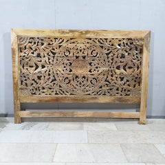 Hand Carved Bed Headboard Bed Head Panel H32
