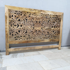 Hand Carved Bed Headboard Bed Head Panel H32