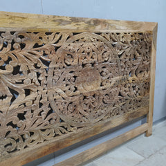 Hand Carved Bed Headboard Bed Head Panel H32