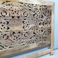 Hand Carved Bed Headboard Bed Head Panel H32